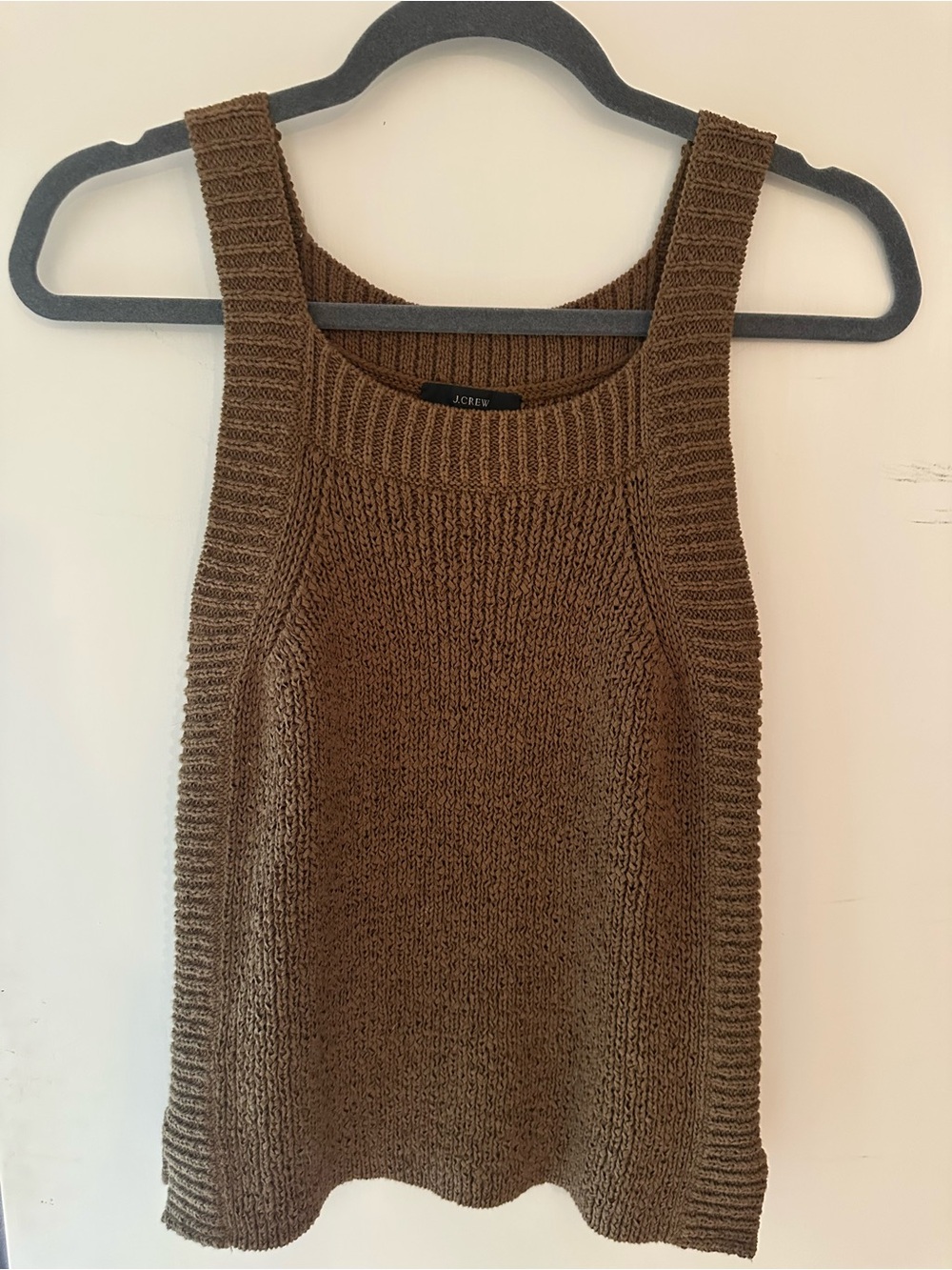 J. Crew XS Brown Ribbed Knit Tank